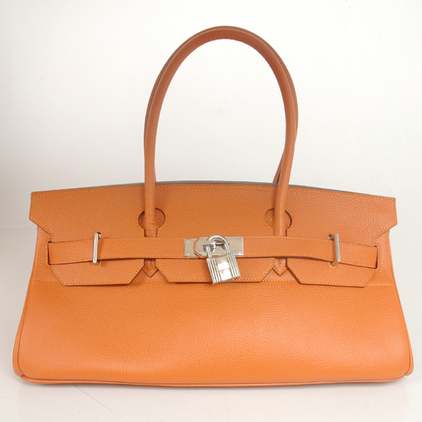 H42BJOS Hermes Birkin in pelle togo togo 42CM a Orange con Silv